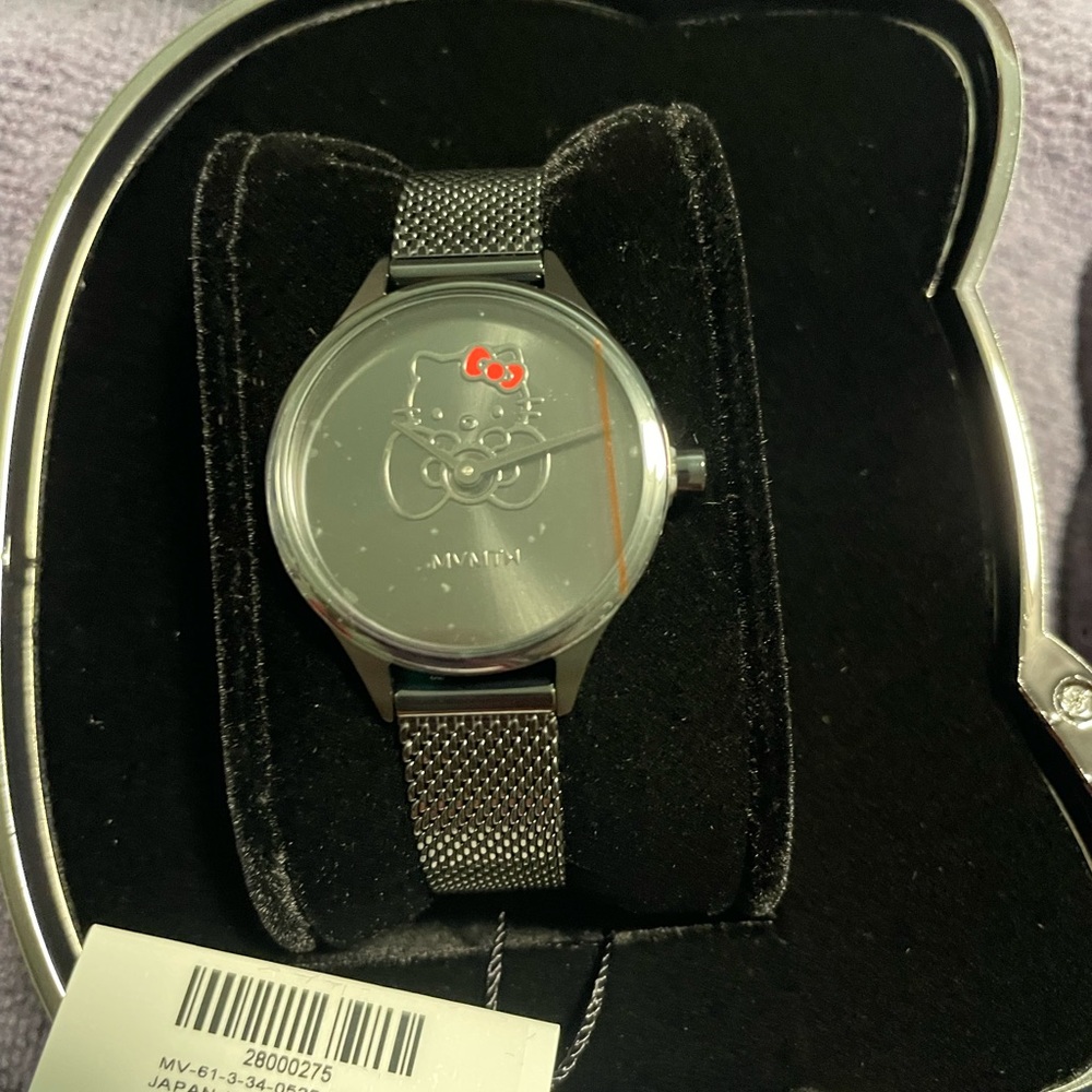 Hello Kitty Silver Mesh Watch MVMT NWT